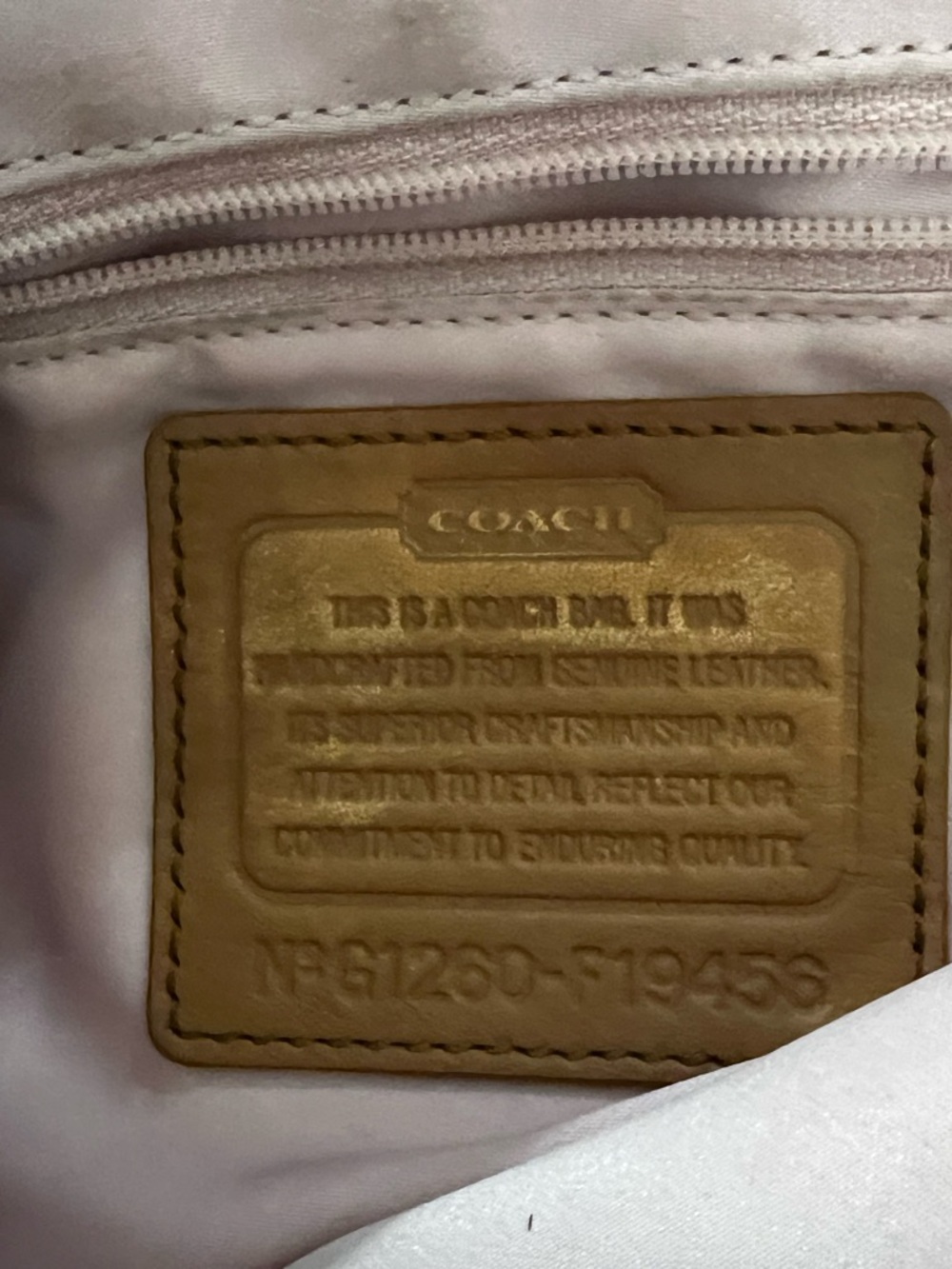 Authentic Coach Legacy Leather Tote – Cream w/ Brown Trim - Picture 5 of 14